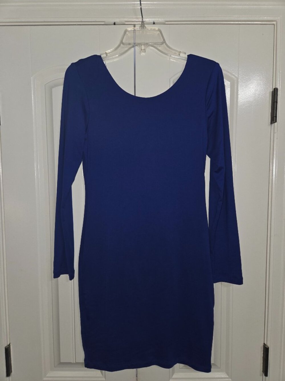 ADC Royal Blue Long Sleeve Bodycon Dress Medium Stretch Sheath